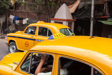 Image showing Taxis in Kolkata (Calcutta)