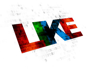 Image showing Social media concept: Like on Digital background