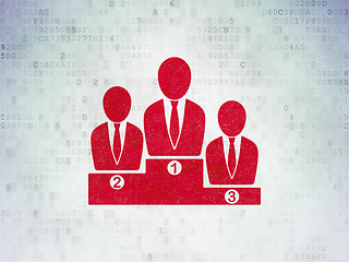 Image showing Law concept: Business Team on Digital Data Paper background