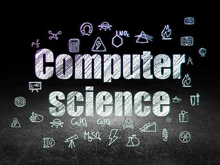 Image showing Science concept: Computer Science in grunge dark room