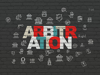 Image showing Law concept: Arbitration on wall background