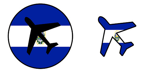 Image showing Nation flag - Airplane isolated - El Salvador