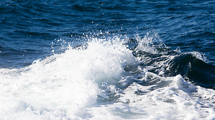 Image showing Wave of a ferry ship on the open ocean