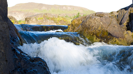 Image showing Close-up view of a water fall