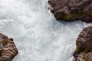 Image showing Close-up view of a water fall