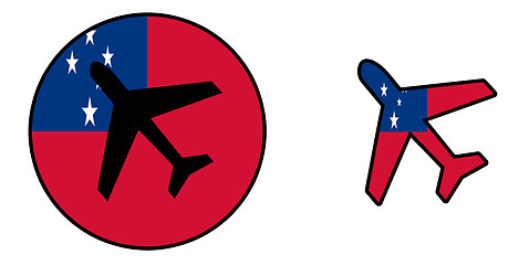 Image showing Nation flag - Airplane isolated - Samoa