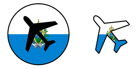 Image showing Nation flag - Airplane isolated - San Marino