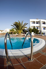 Image showing swimming pool greek islands santorini