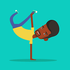 Image showing Young man breakdancing vector illustration.