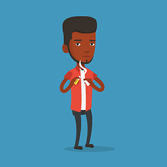 Image showing Young man quitting smoking vector illustration.