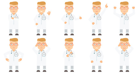 Image showing Vector set of doctors characters.