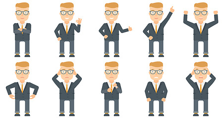 Image showing Vector set of business characters.