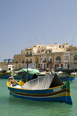 Image showing  Marsaxlokk ancient fishing village malta mediterranean