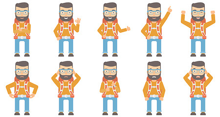 Image showing Vector set of traveling people.