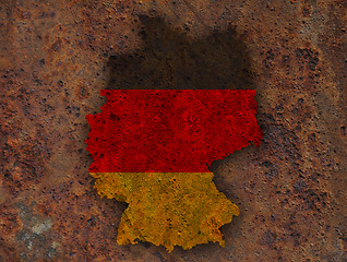 Image showing Textured map of Germany in nice colors