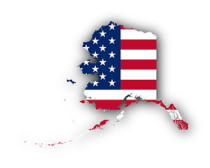 Image showing Map and flag of Alaska