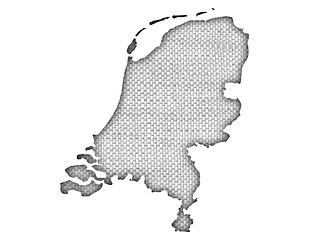 Image showing Textured map of the Netherlands in nice colors