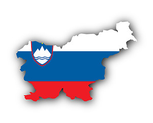 Image showing Map and flag of Slovenia