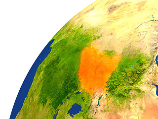 Image showing Country of South Sudan satellite view