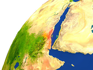 Image showing Country of Eritrea satellite view