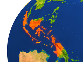 Image showing Country of Indonesia satellite view