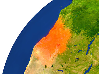 Image showing Country of Angola satellite view