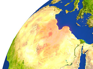 Image showing Country of Libya satellite view