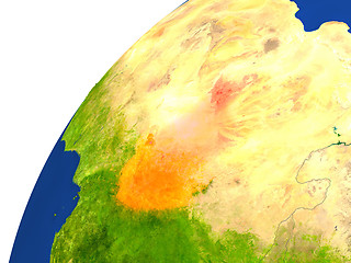 Image showing Country of Chad satellite view