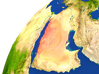 Image showing Country of Saudi Arabia satellite view