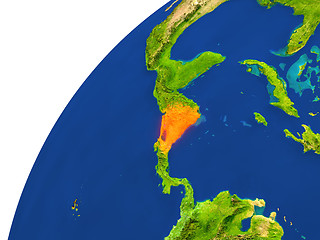 Image showing Country of Nicaragua satellite view
