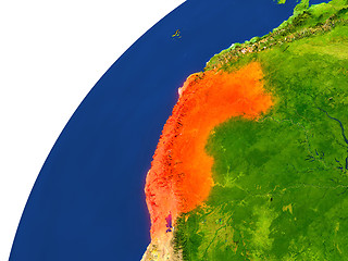 Image showing Country of Peru satellite view