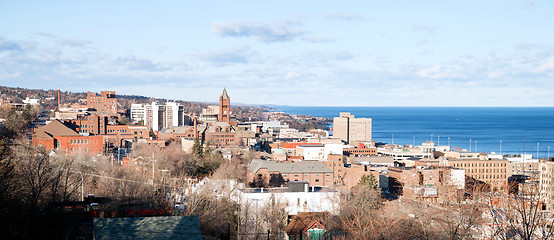 Image showing Duluth Minnesota Downtown City Skyline Port City Lake Superior