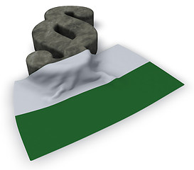 Image showing paragraph symbol and flag of saxony - 3d rendering