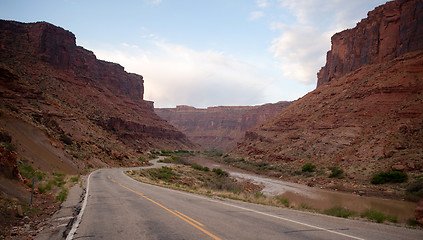 Image showing Utah State Route 128 Open Road Colorado River