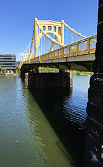 Image showing Sixth Street Bridge Allegheny River Downtown Pittsburgh Pennsylv