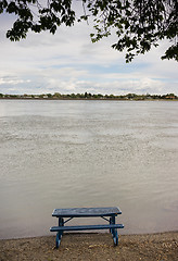 Image showing Picnic Table Riverside Columbia River