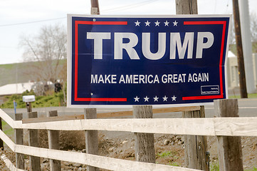 Image showing Political Sign Banner Trump Make America Great Again