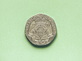 Image showing Vintage GBP Pound coin - 20 Pence