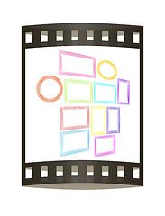 Image showing Abstract frames. Conceptual design. 3D illustration. The film st