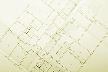 Image showing old architecture plans
