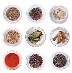 Image showing different spices in the glass