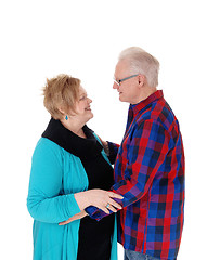 Image showing Senior couple looking at each other.