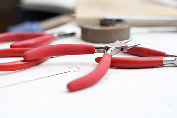 Image showing Tongs and pliers, workshop tools