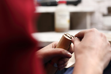 Image showing Studio jewelery, manual creation of jewelry