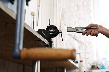 Image showing Workshop artistic metalwork.