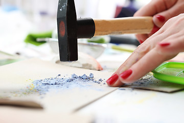 Image showing Workshop artistic, painting pigments