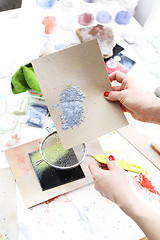 Image showing pigments painting Shop for plastics, pigments painting Coloured pigments painting