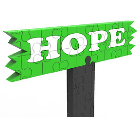 Image showing Hope Sign Shows Faith Prayer Wishes