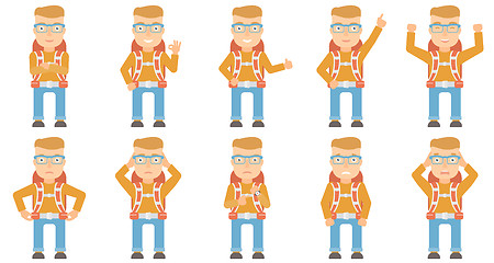 Image showing Vector set of traveling people.