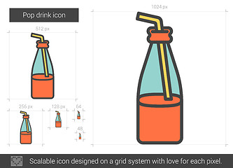 Image showing Pop drink line icon.